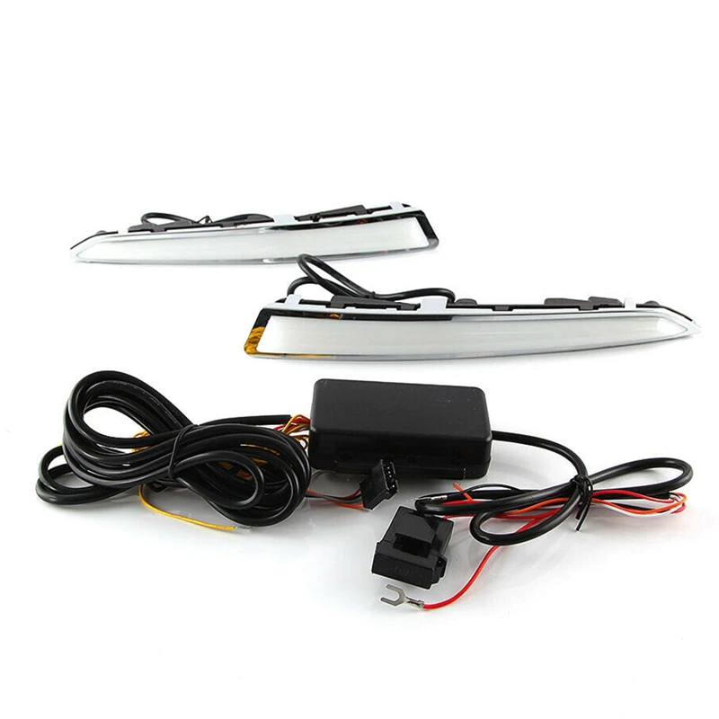 

Front Bumper Fog Light Lamp Daytime Running Light DRL Turning Signal Reflector for Ford Kuga Escape 2014 2015 2016 2017
