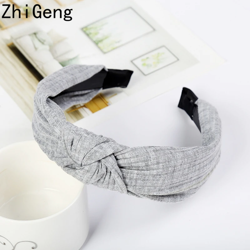 Нескользящая эластичная повязка на голову для мытья лица вязаные широкие