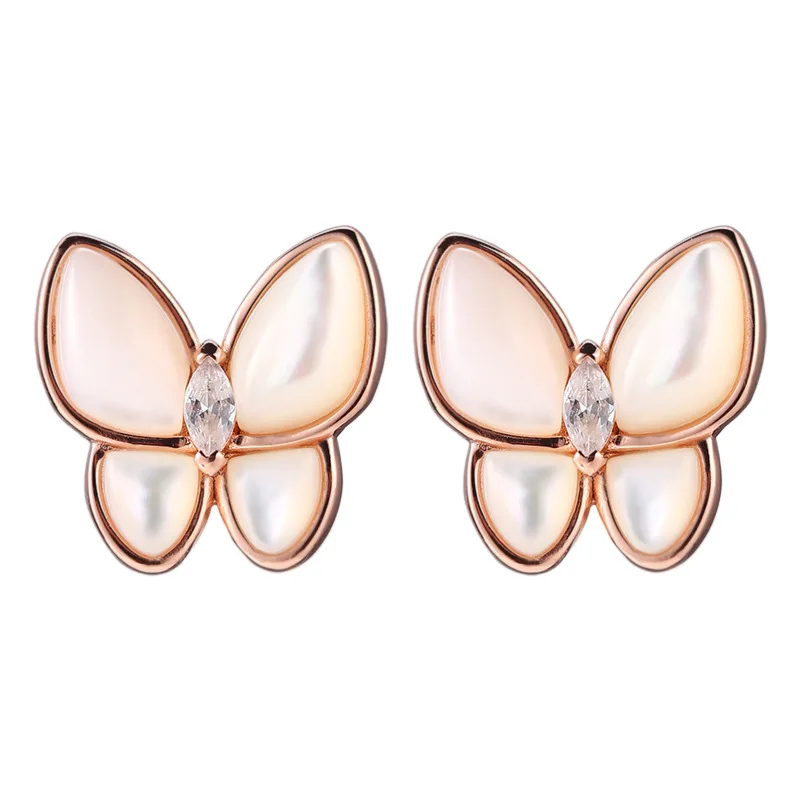 

Fengxiaoling 2020 Trend Large Women's Earrings 925 Sterling Silver Fritillary Butterfly Earrings Fine Jewelry Cute Accessories