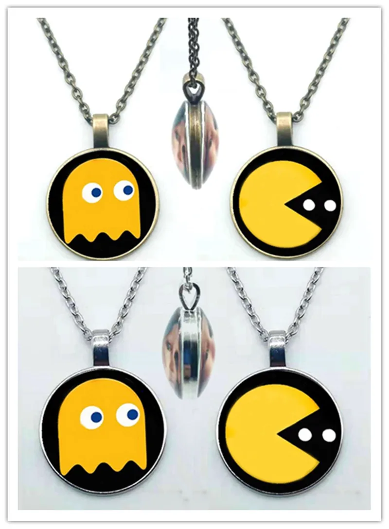 Новый модный брелок Pacman двусторонний стеклянный Ювелирное Украшение | Украшения