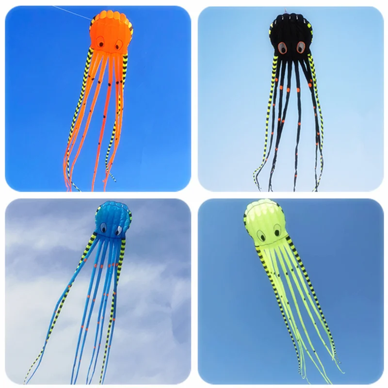 

Kite 3D 8m Striped Octopus Large Animal Software Inflatable Kite Adult Kite Outdoor Sports Flying Tool High Quality Anti-tearing
