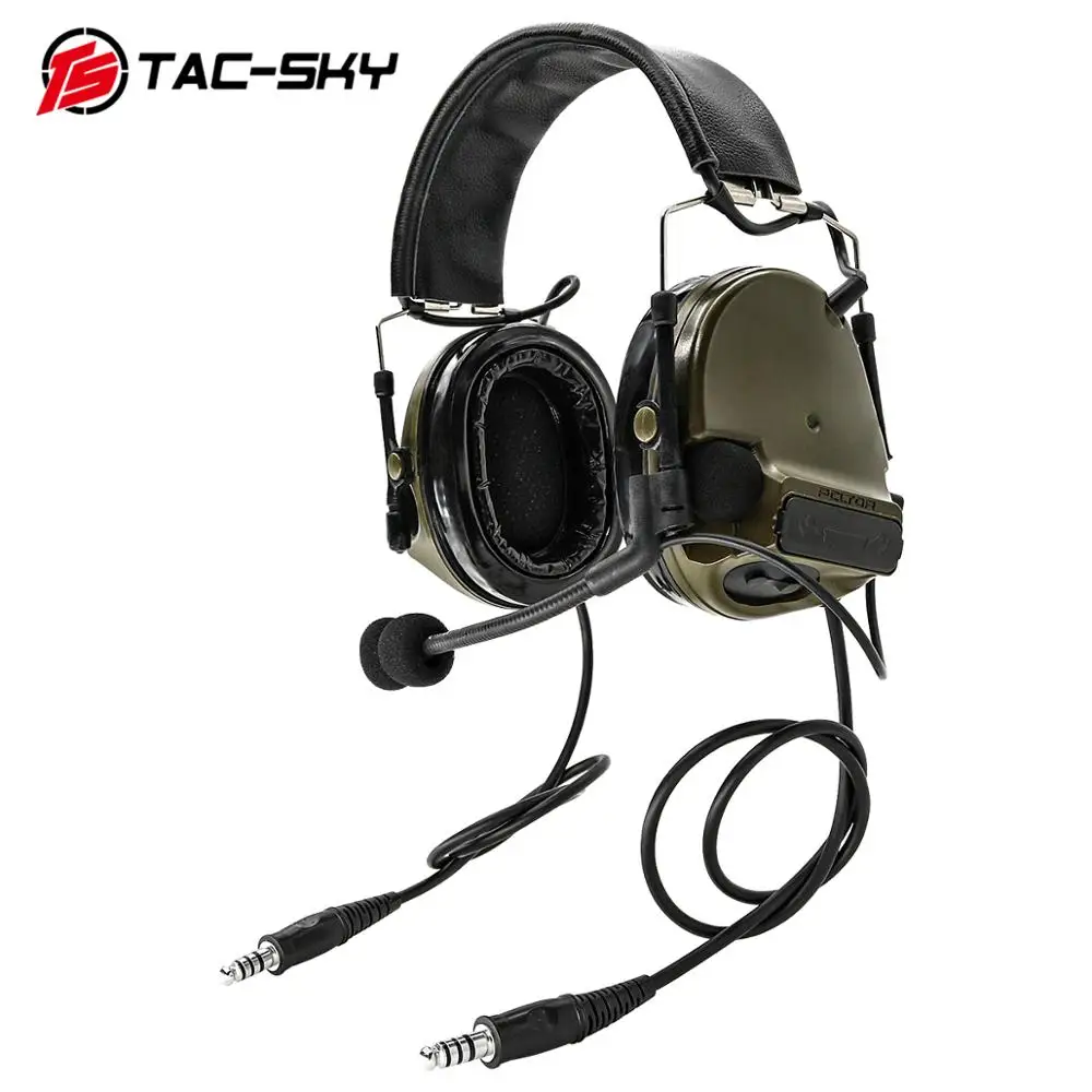 COMTAC TAC-SKY comtac iii силиконовые наушники с двойным проходом версия шумоподавления пикап Военная стрельба тактические наушники FG