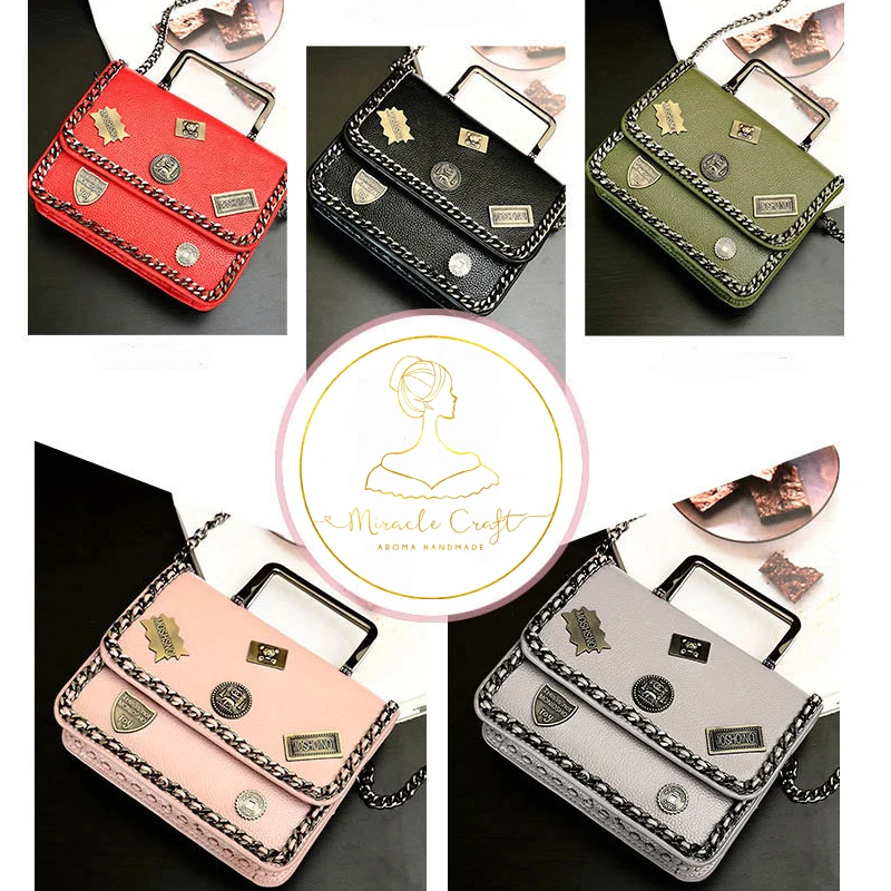 2020 Новая роскошная женская винтажная сумка с заклепками и цепочкой квадратная