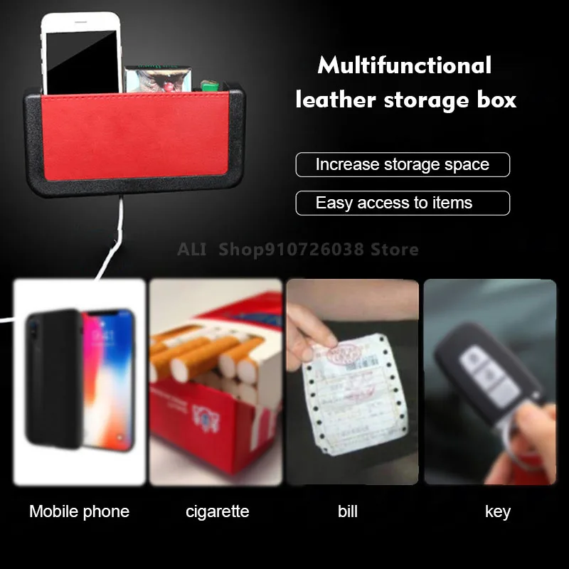 

Car Storage Box For Nissan Sylphy Auto Leather Organizer Container Sundries Stowing Tidying Pocket Auto Interior Accessories