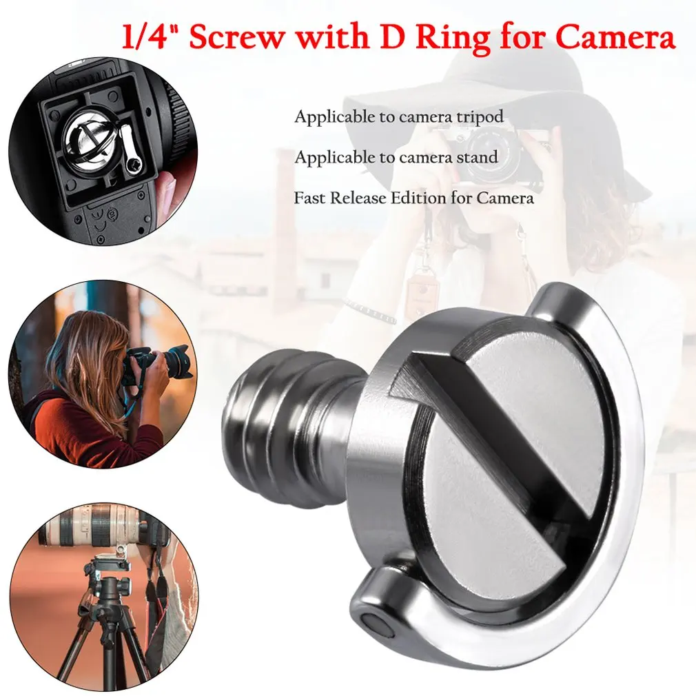 

1/4" Screw with D Ring for Camera Tripod / Monopod / Quick Release Plate