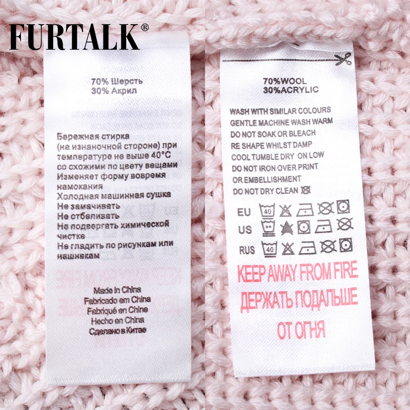 Furtalk осень зима трикотажные женские шапки и шарфа комплект с напуском шапка