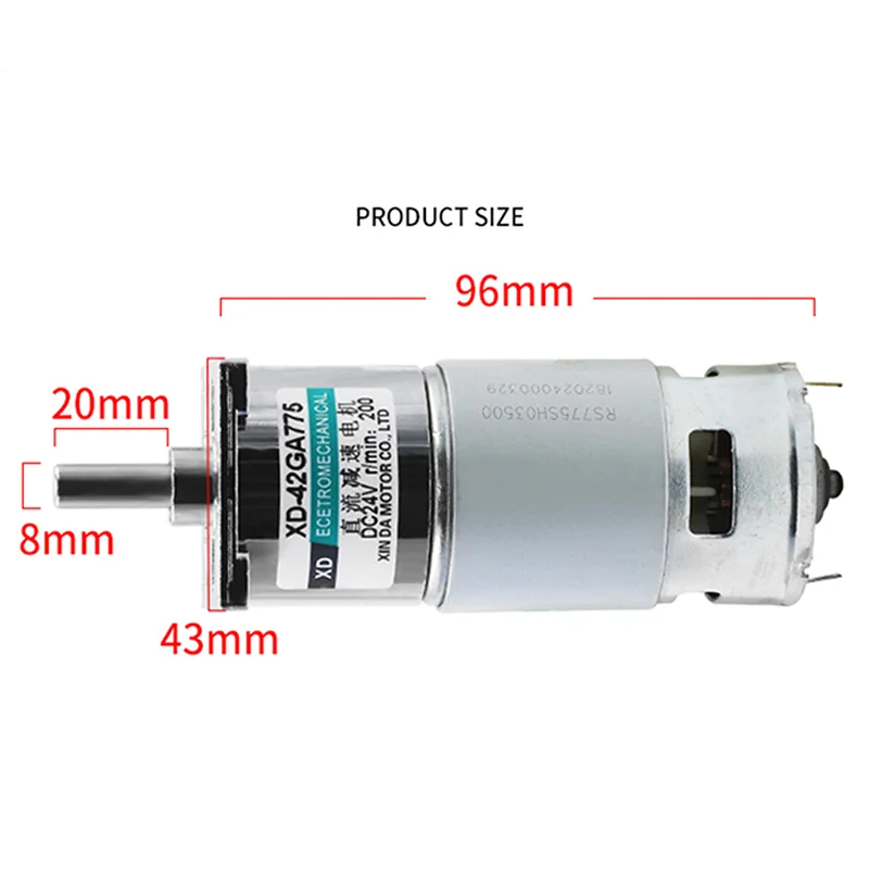 Редуктор 12 В/24 В 25 Вт с кронштейном высокий крутящий момент низкоскоростной