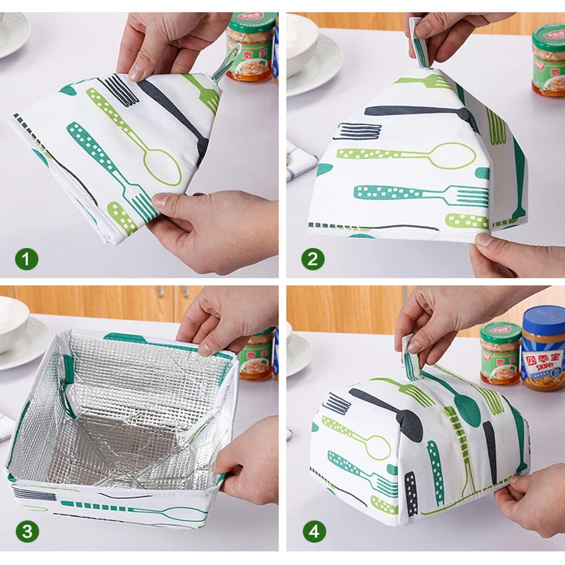 2 Size Foldable Food Insulation Covers Keep Warm Aluminum Foil Dishes Cover Kitchen Table Accessories Tools | Дом и сад