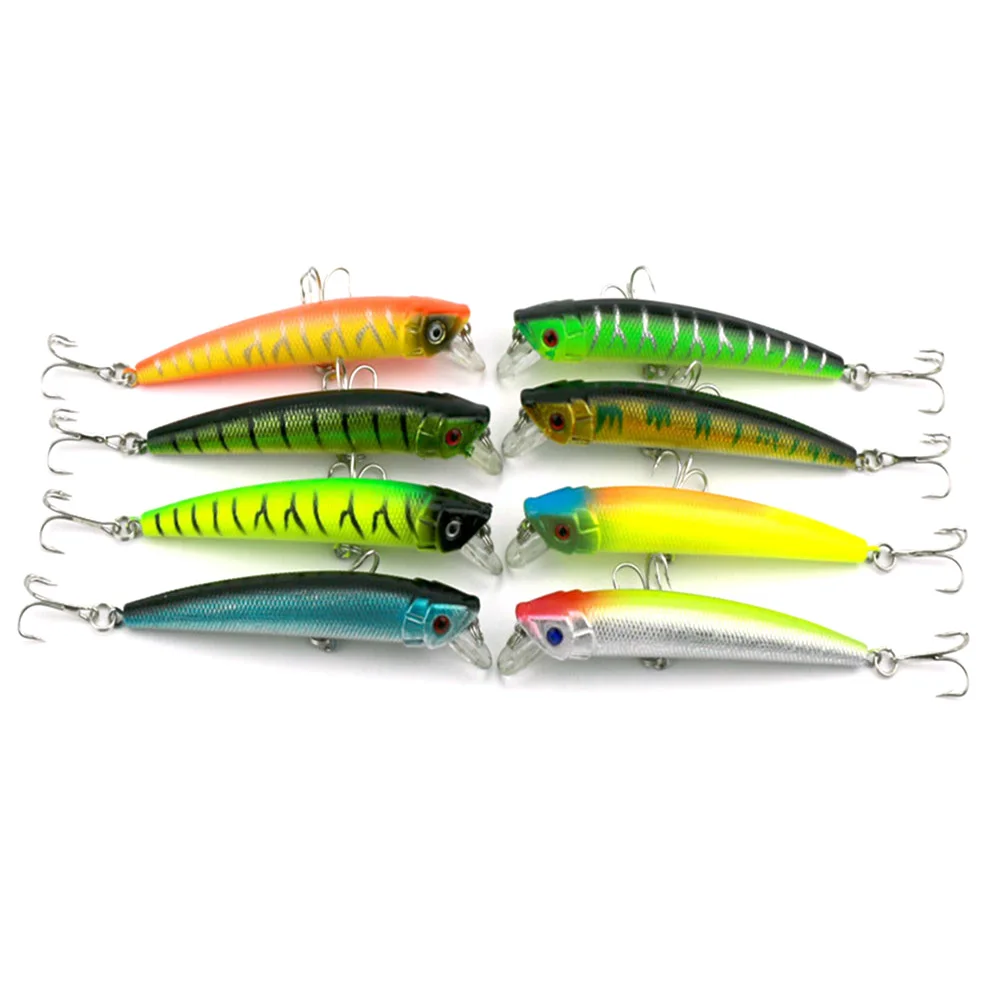 

8pcs/set Wobblers Minnow 9.5cm 7.3g Floating Artificial Fishing Baits Hard Lure Swimbait Trout Fishing Lures Crankbait Minnow