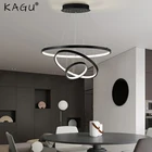 Современная Потолочная люстра, светодиодный светильник круглой формы для гостиной, спальни, столовой, декоративная лампа