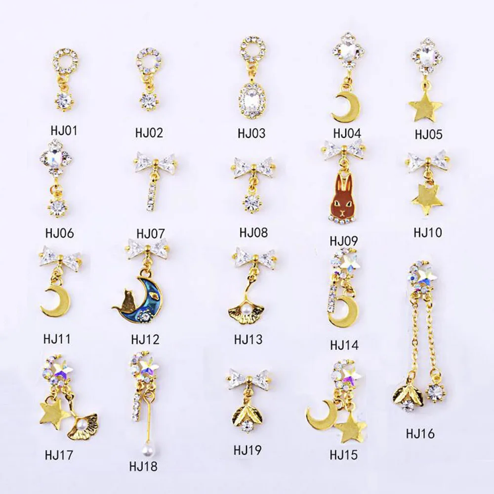 100 шт./компл. Стразы для ногтей s сплав золотой дизайн украшения цепи украшенные