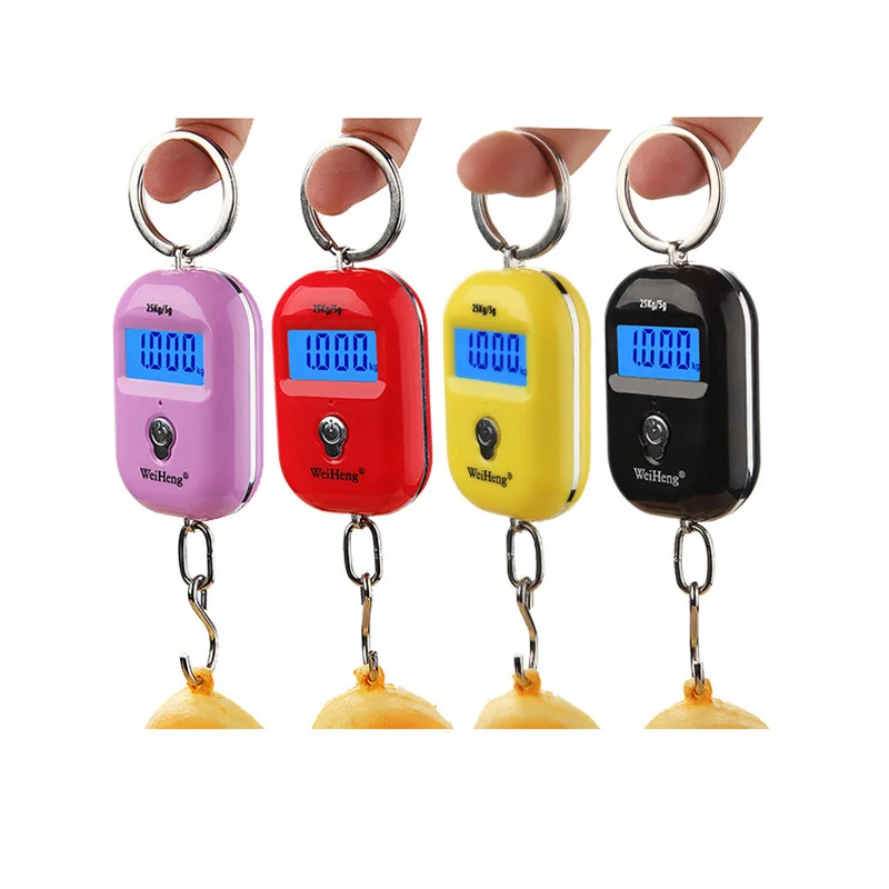 

25Kg Mini Portable Hanging Scale Digital Scale BackLight Electronic Fishing Weights Pocket Scale Luggage Scales Keychain весы