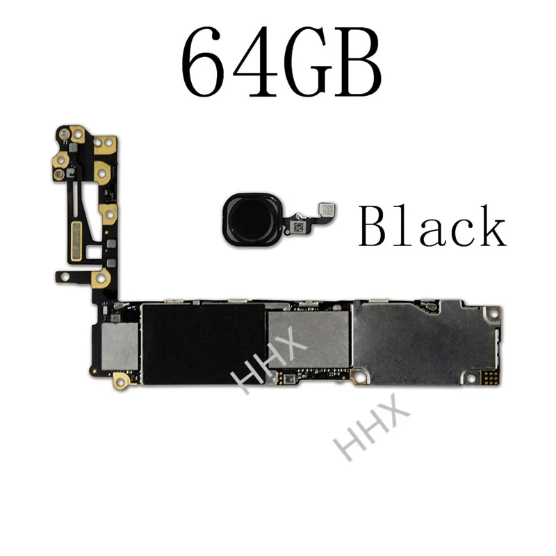 64GB-Black Оригинальная разблокированная материнская плата для iPhone 6 с/без touch ID, бесплатный iCloud для iPhone 6 материнская плата с системой IOS pan - Цвет: 64GB-Black