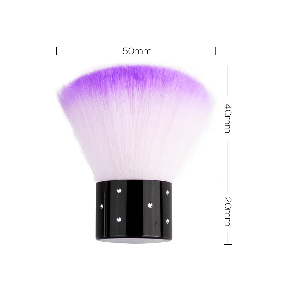 short purple Для чистки ногтей кисточка для ногтей, инструменты для удаления пыли кисть для нанесения пудры пилочка для ногтей искусство уход для маникюра и педикюра, акриловые Чистящая Щетка для ухода за ногтями - Цвет: short purple