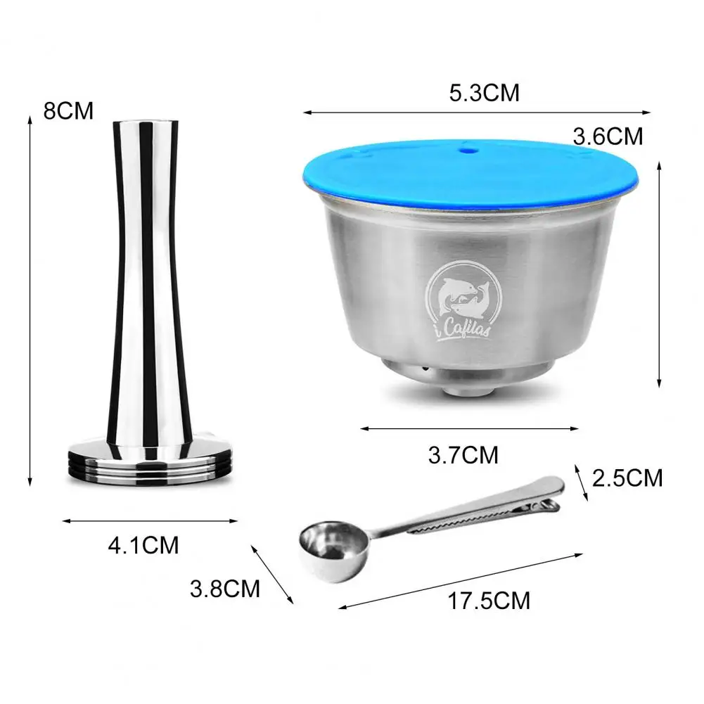 

Coffee Filter Reusable Easy Clean Stainless Steel Anti-deform Corrosion Resistant Dolce Gusto Coffee Spoon Clip Capsule Funnel