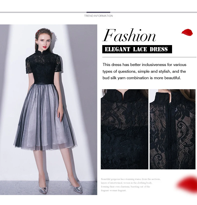 Robe de soiree красивое элегантное кружевное вечернее платье модное кружевное черное вечернее платье невесты вечернее платье