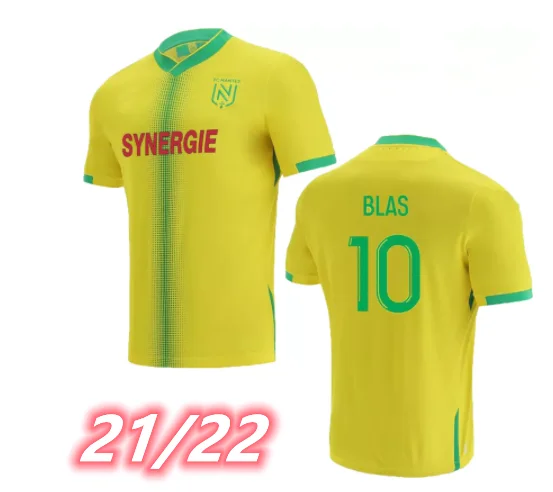 

21 22 FC Nantes soccer jersey home maillot de foot 2020 2021 SIMON LOUZA A TOURE BLAS COCO COULIBALY football shirts Men kids ki