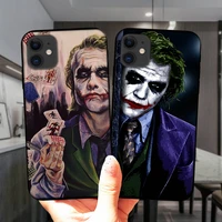 Dark Knight Joker Karta Silicone Cover For iPhone Mini Pro Max Plus 2020 12Pro 11Pro Black Phone Case