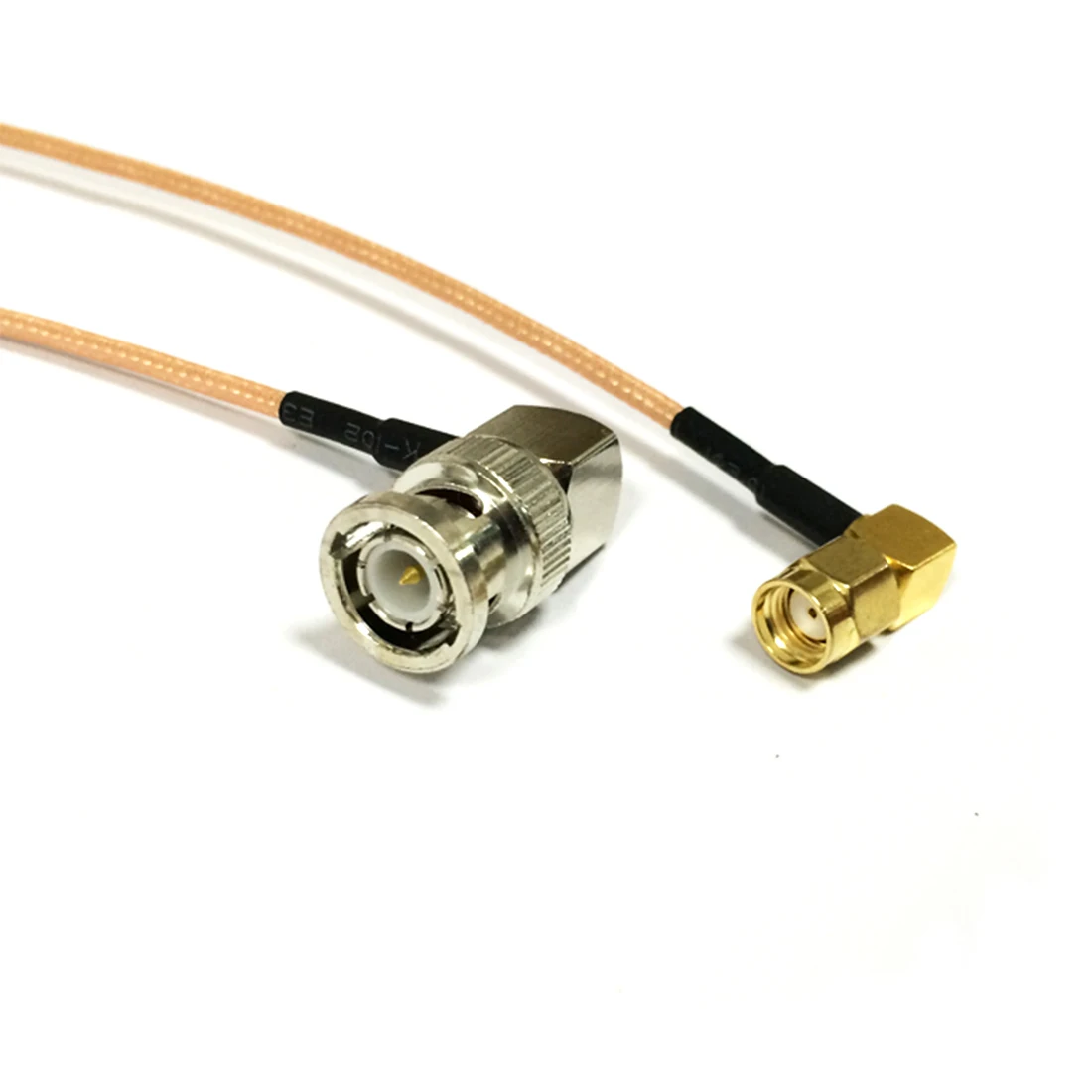 RP SMA male (Гнездовой штырь) правый угол к BNC RA 90 градусов коаксиальный кабель RG316 45 см