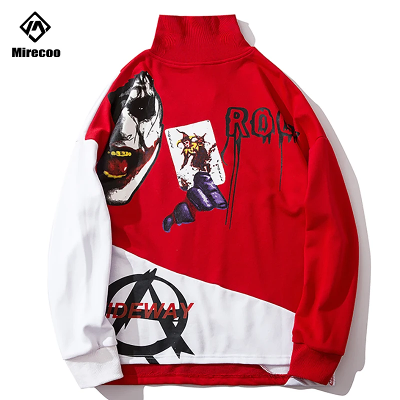 Мужская толстовка с воротником-стойкой принтом в виде феникса | одежда