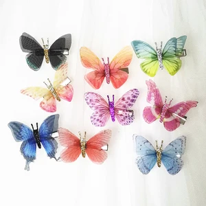 Двухслойная заколка для волос с блестками, 5 см