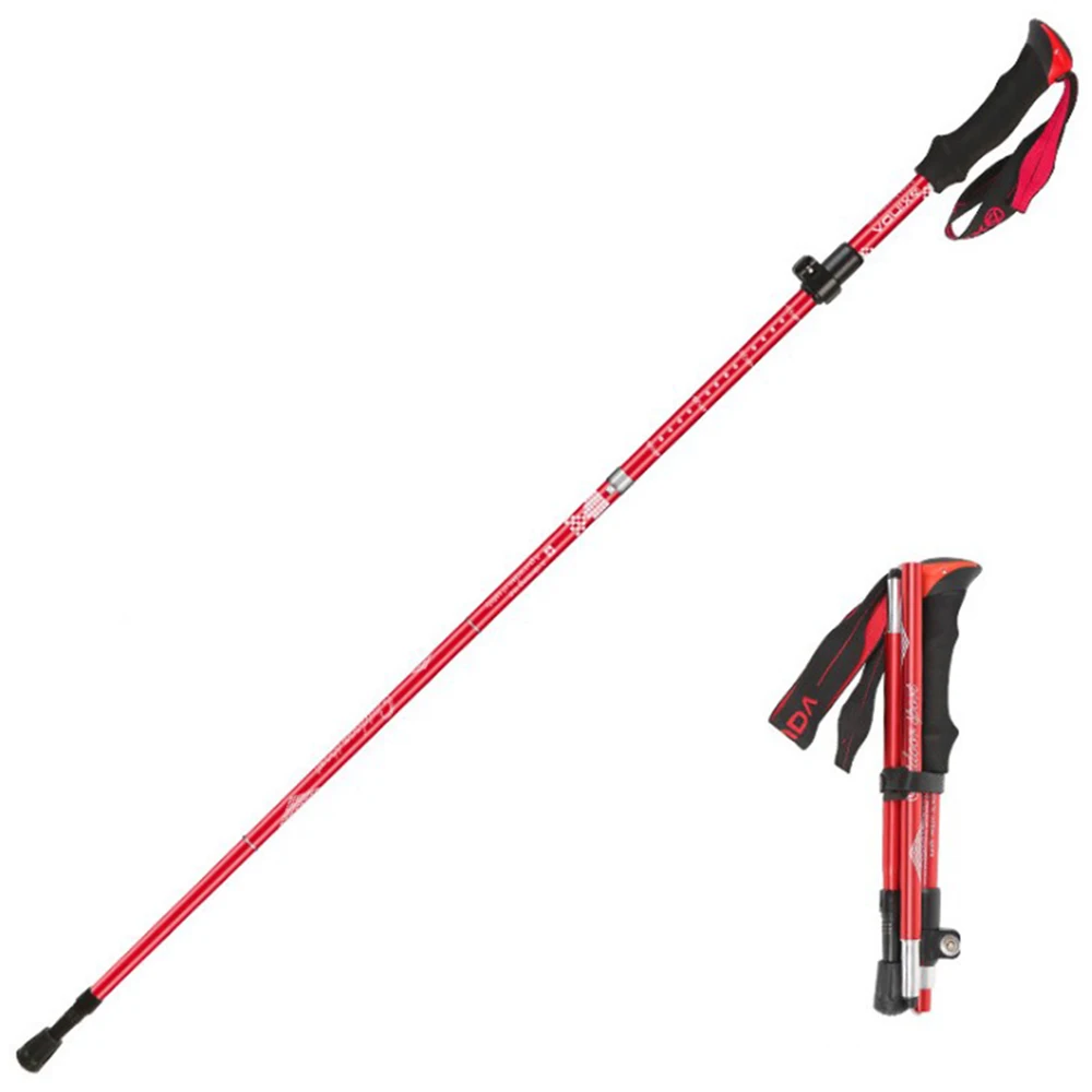 2020 открытый складной треккинговые палки светильник короткий наружный замок