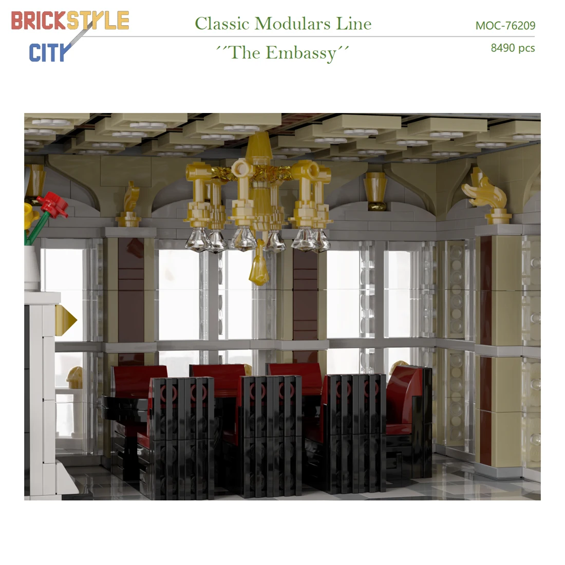 8491Pcs MOC-76209 The Embassy Building DIY Architecture Blocks Toy (Licensed and Designed by Brickstyle City) | Игрушки и хобби