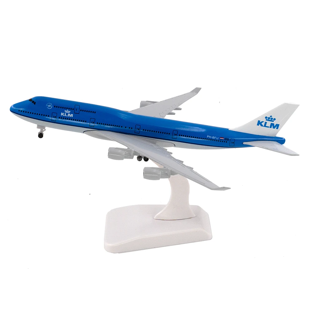 Самолет KLM Royal Dutch Airlines Boeing 747 модель самолета из сплава B747 20 см подарок для детей