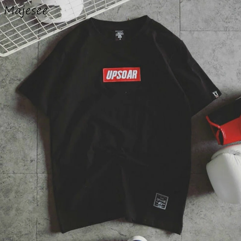 

Футболка мужская с коротким рукавом, дышащая шикарная простая повседневная свободная парная, 3XL, в Корейском стиле, Ulzzang Ins, лето