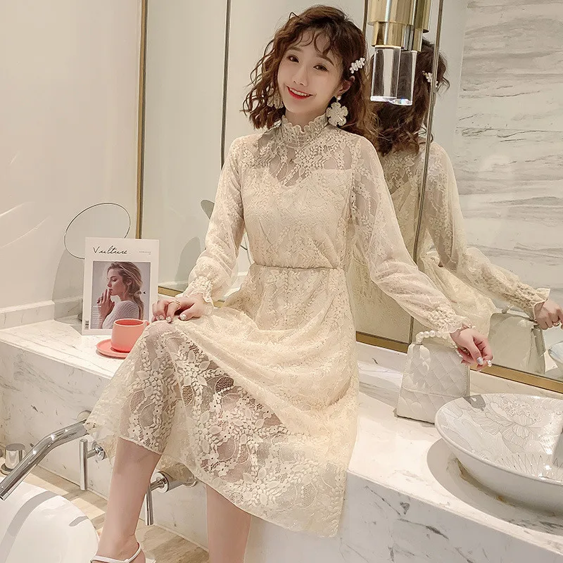 

2020 Maternity clothing summer twinset lace maternity one-piece dress white embroidery maternity dress For Pregnant