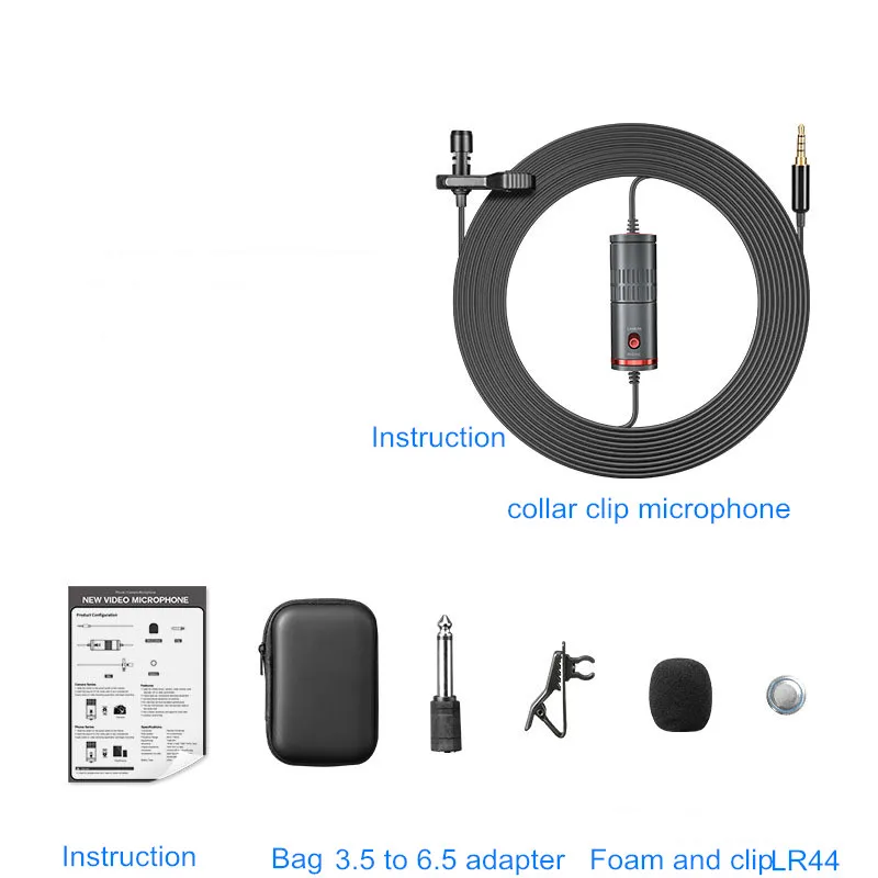 Микрофон для телефона петличный микрофон с отворотом конденсаторный xiaomi