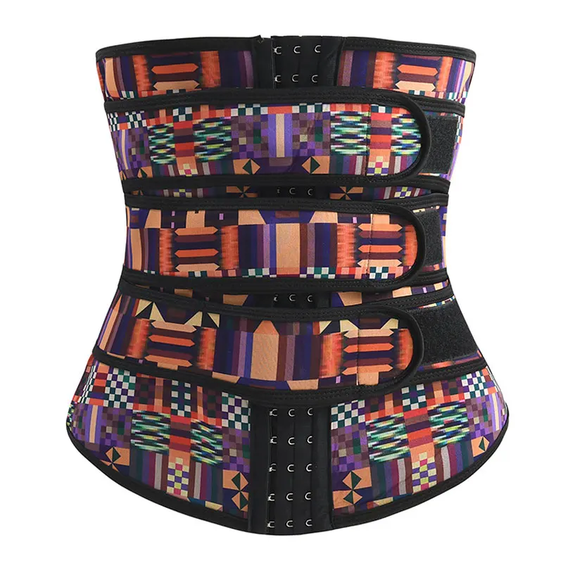 

Floral Print Waist Trainer Corset Shaper Neoprene Slimming Cincher Girdle Hooks Eyes Corselet Underbust Bustier Waisttrainer Hot