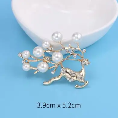 WEIMANJINGDIAN бренд фантастические имитация жемчуга олень брошь с рожком шпильки для