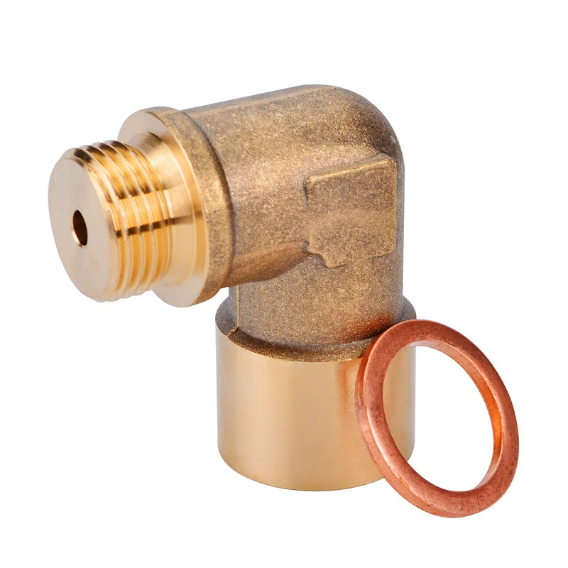 Evil Energy 90 Degree M18x1.5 O2 Lambda Sensor Oxygen Extender Spacer For Decat Hydrogen Brass Engine Parts | Автомобили и