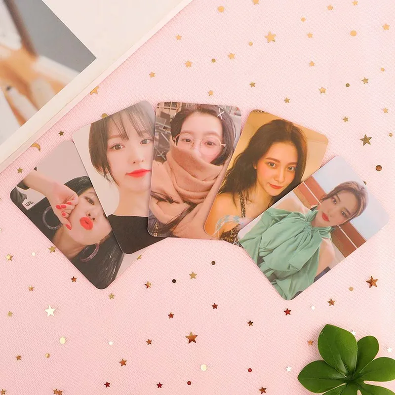 5 шт. красная бархатная открытка KPOP фотооткрытки K pop Yeri JOY SeulGi Wendy LOMO фотоальбом