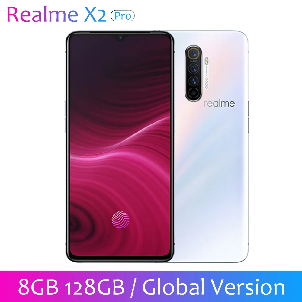Мобильный телефон Realme X2 Pro Snapdragon 855 Plus глобальная версия 6 5 дюйма 8 ГБ 128 64 мп четыре