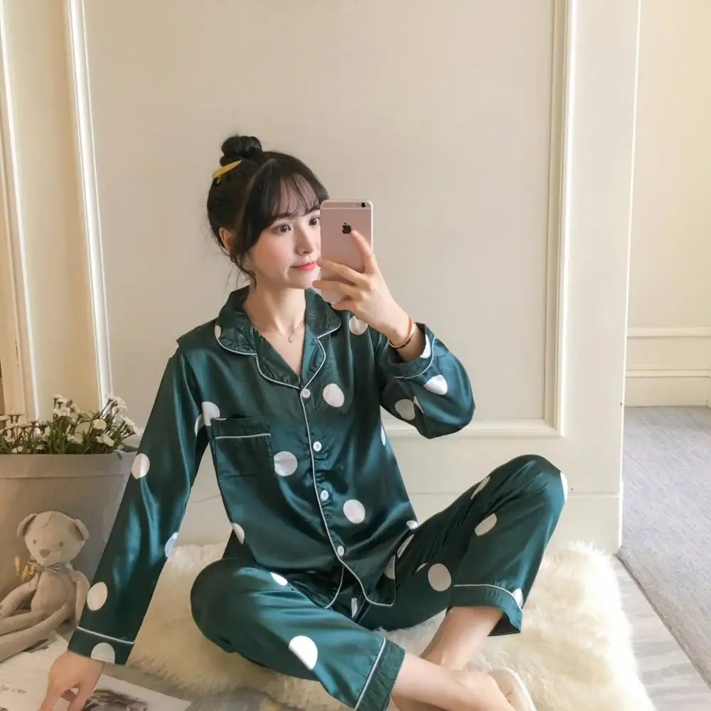 Весна Осень 2020 женские пижамные комплекты с цветочным принтом модные роскошные