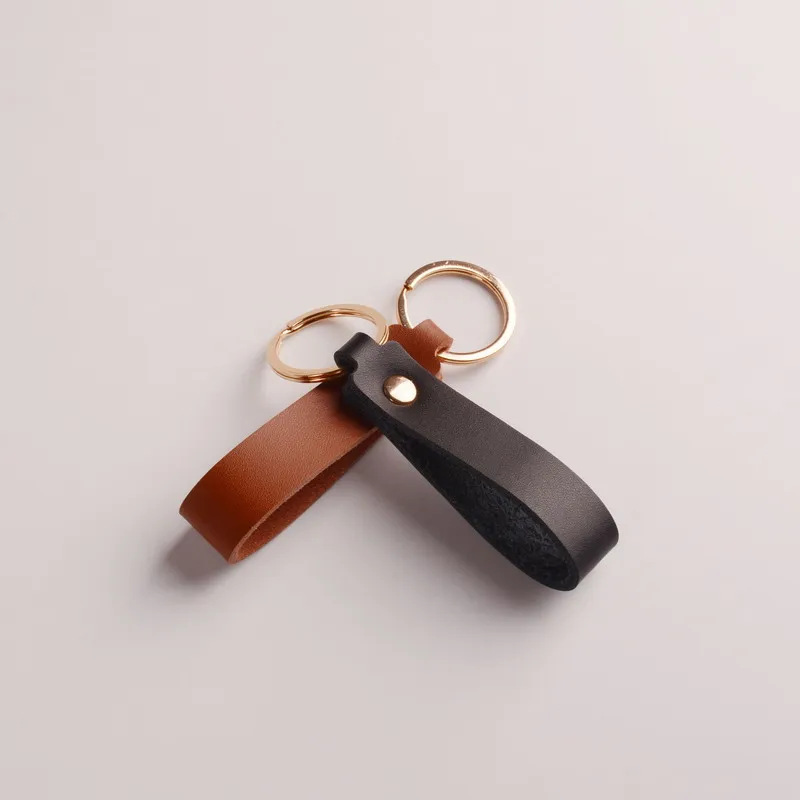 

New Style Leopard Keychain for Women Men Simple Fashion PU Leather Bag Key Accessory Ring Black Pink Brown Key Chain Gifts
