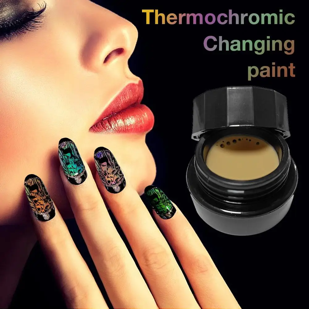 

5ml Nails Thermochromic liquid Crystal Gel Polish Temperature Color Change Soak Off Gel Mood Ring Pigment Paint Nail Decals