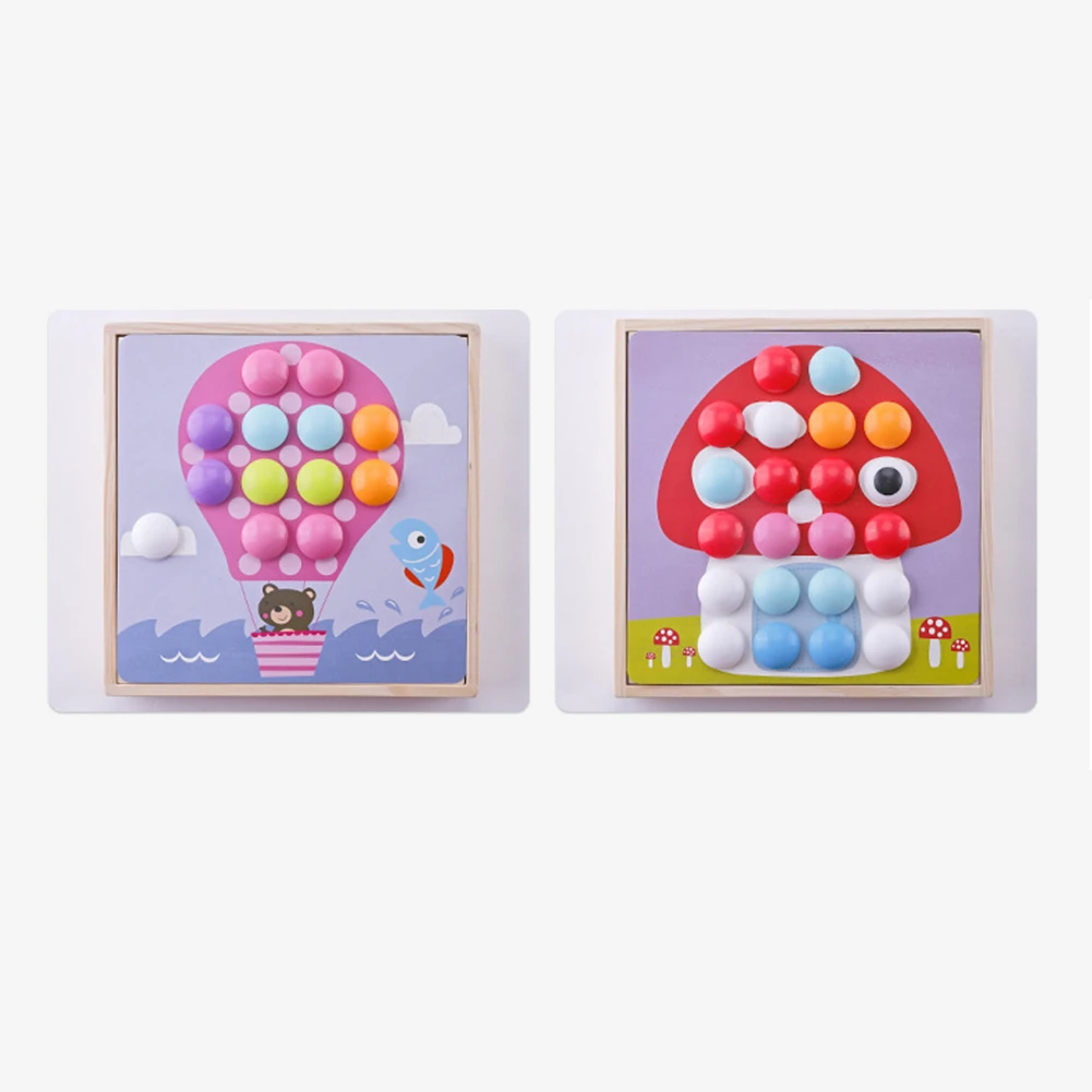 

Mushroom Nail Board Kids Girls Early Education Puzzle DIY 3D Games Mushroom Nail Game Educational Toys for Children