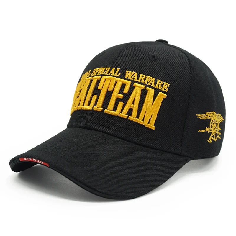 sealteam black Новая брендовая мужская тактическая бейсбольная кепка Eagle SWAT, армейская бейсболка, хлопковая кепка, Регулируемая Мужская Уличная Бейсболка Кепка Gorras - Цвет: sealteam black