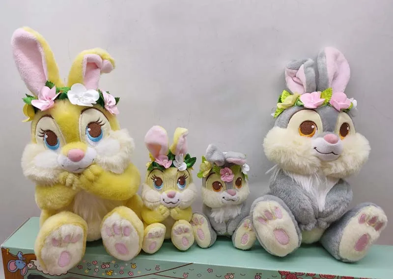 BAMBI THUMPER FLOWER MISS BUNNY CLARICE  PLUSH EASTER DISNEY STORE JAPAN