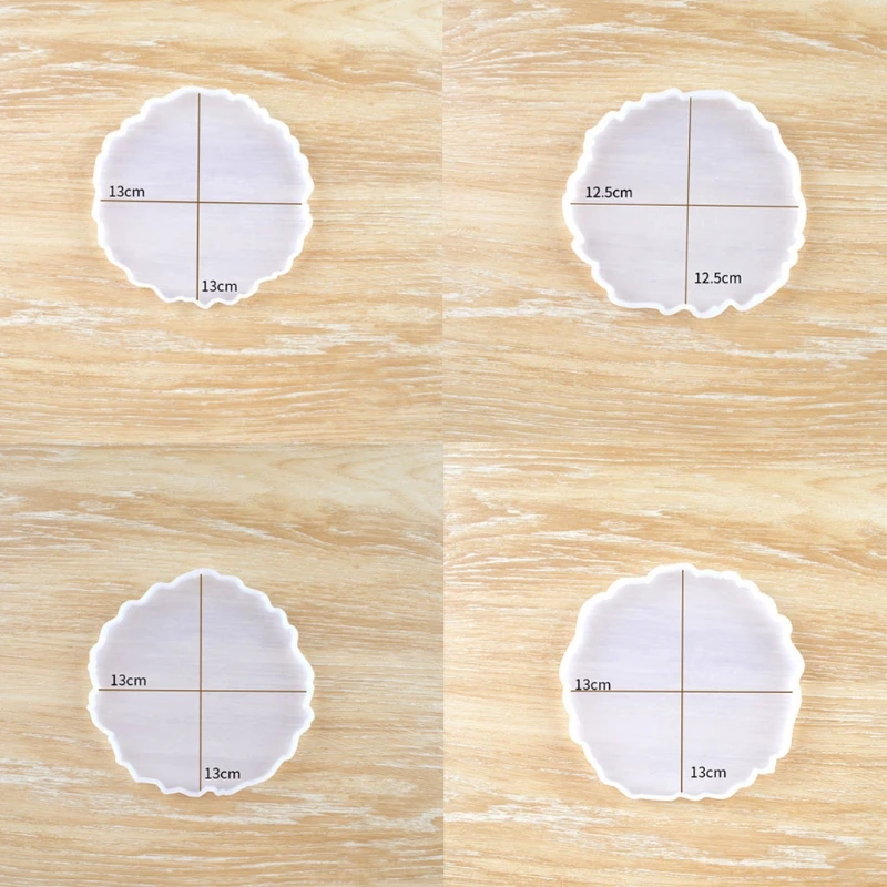 

5Pcs Large Silicone Round Coaster Resin Casting Making Molds Kit Resin Irregular Coaster Mold Agate Coaster Molds Craft