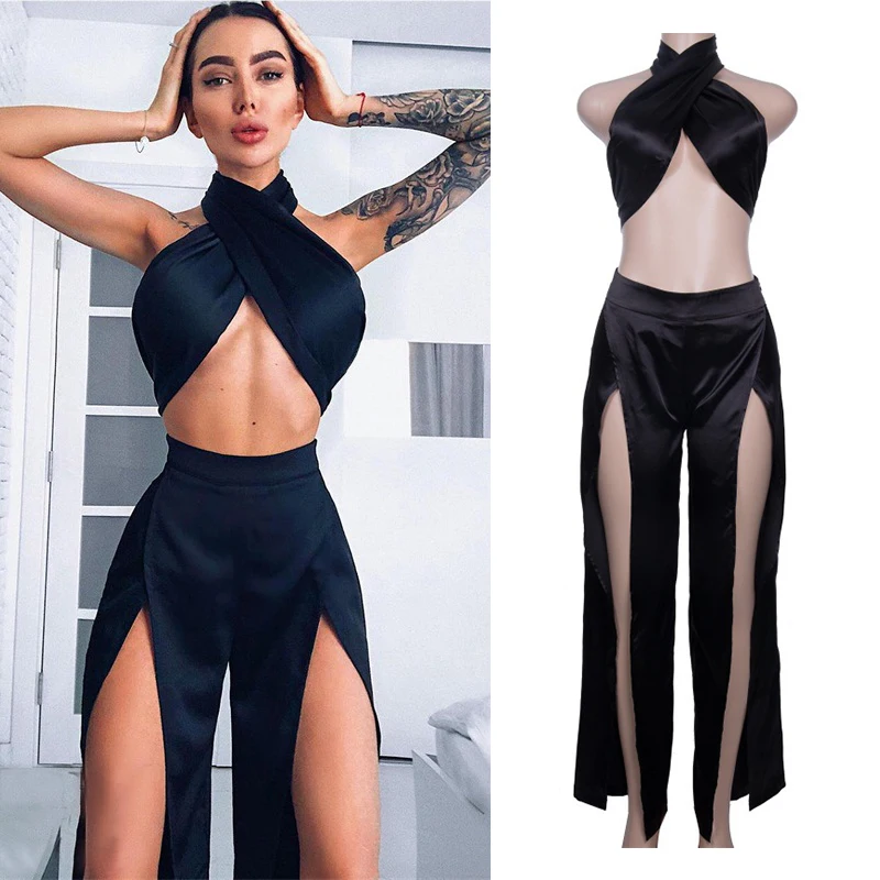 Для ночного клуба бара DJ женский певица черные сексуальные раздельные широкие