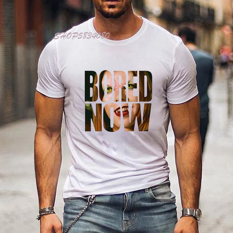 

Bored Now Vampire Willow Letter Print T Shirt Women Short Sleeve O Neck Tshirt Women Tee Shirt Top Femme Clothes Camisetas Mujer