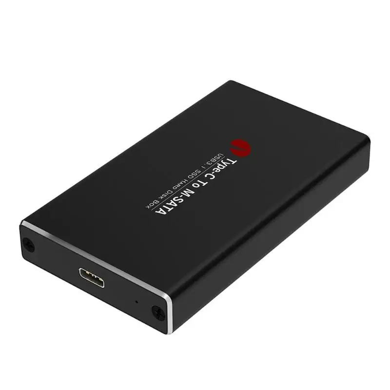 Портативный чехол для мобильного телефона с разъемом типа C и mSATA USB 3,1 SSD, Твердотельный накопитель, адаптер, чехол, мини-бокс для жесткого диска для ПК