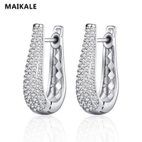 maikale unique long earrings for women fashion jewelry korean earrings gold silver color aaa zirconia stud earrings accessories