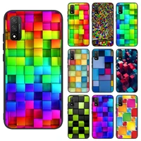 3d colorful block phone case for samsung s6 s7 edge s8 s9 s105g lite2019 s20 s 21 plus cover fundas coque