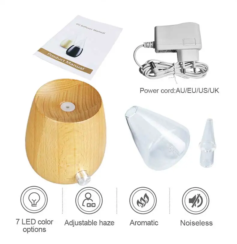 

10pcs/lot Waterless Pure Essential Oil Diffuser Wood Glass Aromatherapy Vaporizer Diffuser Aroma Difusor For Home