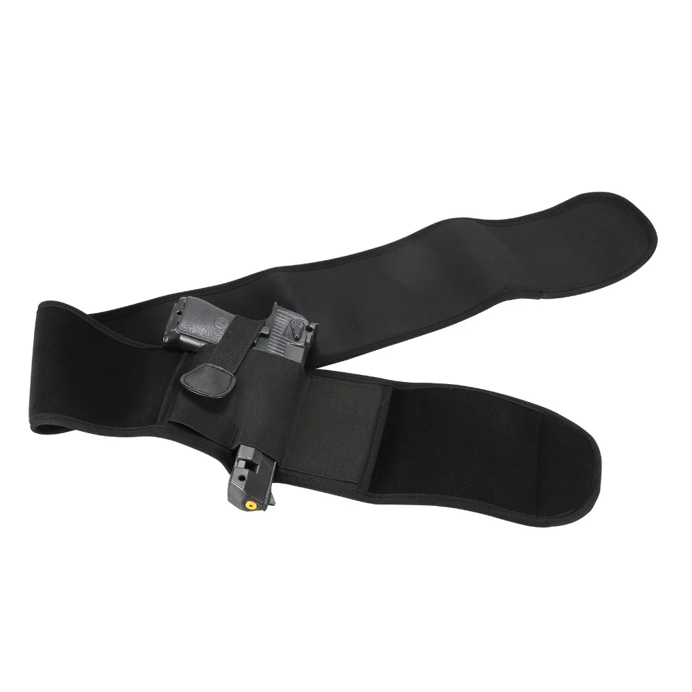 Airsoft Concealed Carry Tactical Belly Band Gun Holster Hunting Waist Belt Girdle Handgun Bag Revolver Case Pistol Mag Pouch | Спорт и